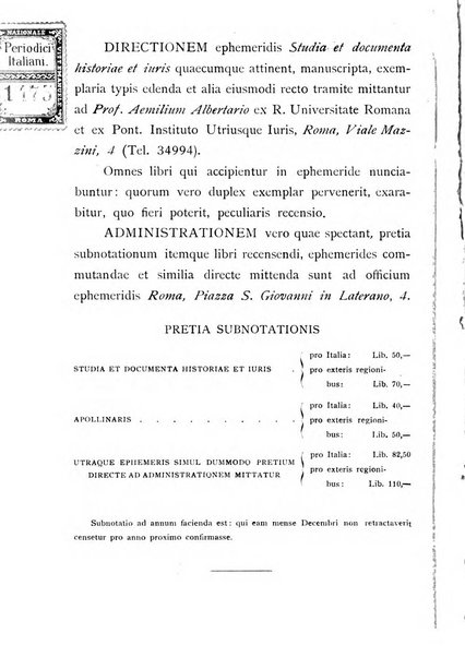 Studia et documenta historiae et iuris