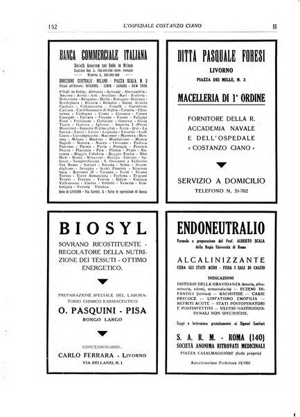 L'Ospedale Costanzo Ciano organo della vita ospedaliera