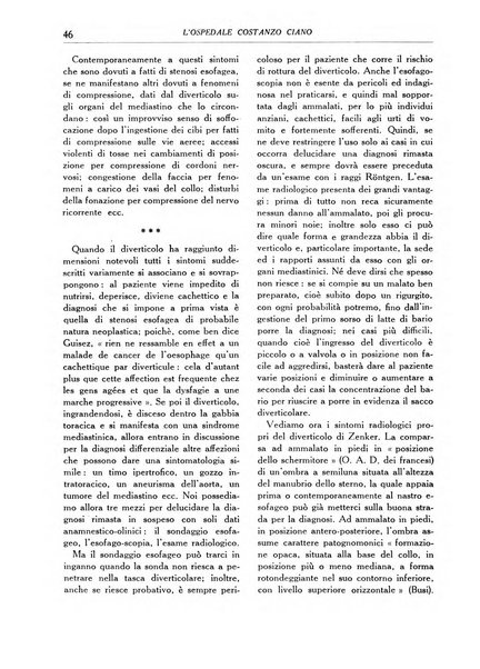 L'Ospedale Costanzo Ciano organo della vita ospedaliera