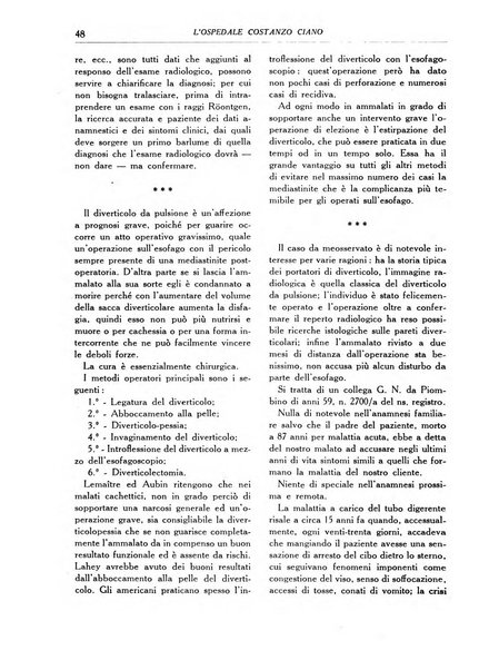 L'Ospedale Costanzo Ciano organo della vita ospedaliera