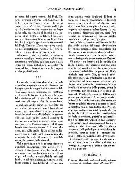 L'Ospedale Costanzo Ciano organo della vita ospedaliera