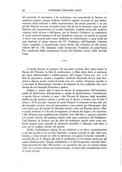 L'Ospedale Costanzo Ciano organo della vita ospedaliera