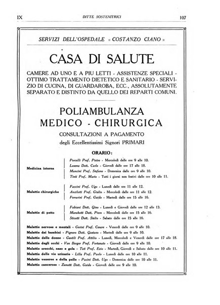 L'Ospedale Costanzo Ciano organo della vita ospedaliera