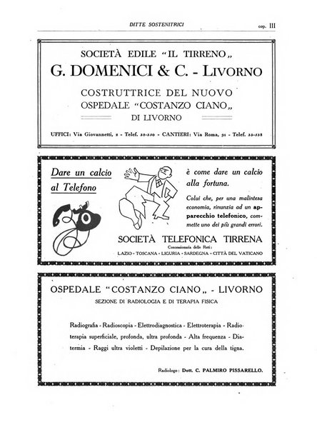 L'Ospedale Costanzo Ciano organo della vita ospedaliera