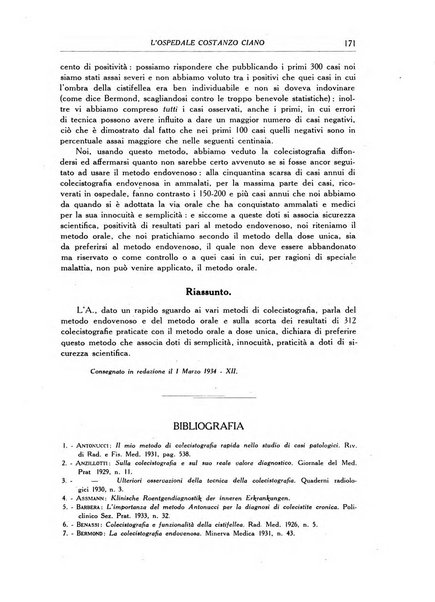 L'Ospedale Costanzo Ciano organo della vita ospedaliera