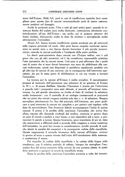 L'Ospedale Costanzo Ciano organo della vita ospedaliera