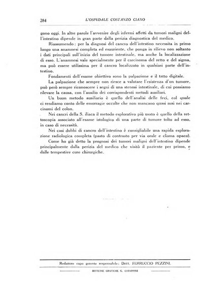 L'Ospedale Costanzo Ciano organo della vita ospedaliera