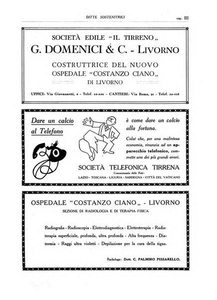 L'Ospedale Costanzo Ciano organo della vita ospedaliera