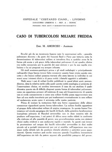 L'Ospedale Costanzo Ciano organo della vita ospedaliera