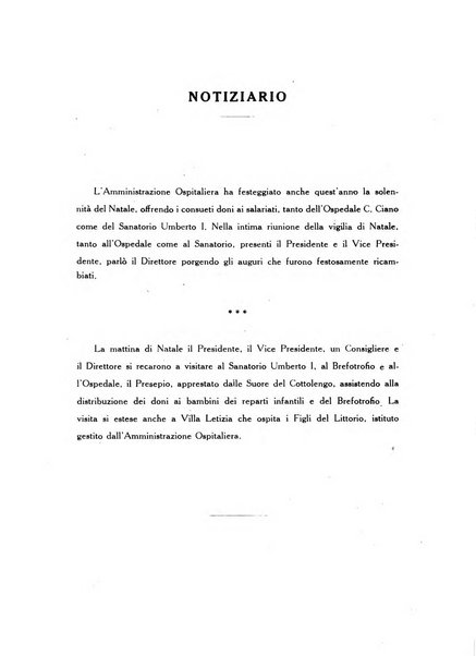 L'Ospedale Costanzo Ciano organo della vita ospedaliera