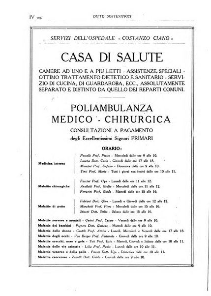 L'Ospedale Costanzo Ciano organo della vita ospedaliera