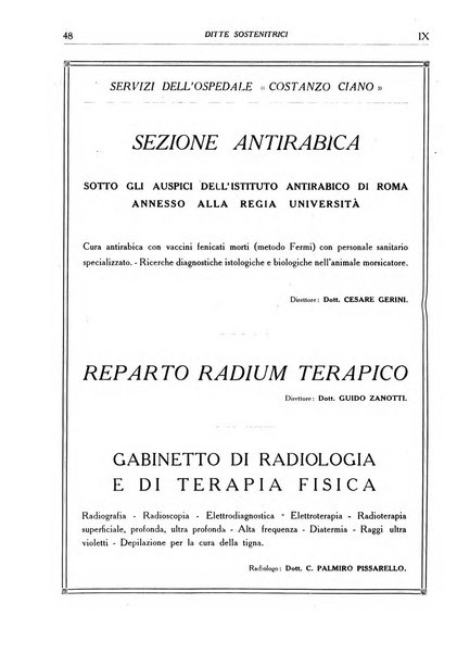 L'Ospedale Costanzo Ciano organo della vita ospedaliera