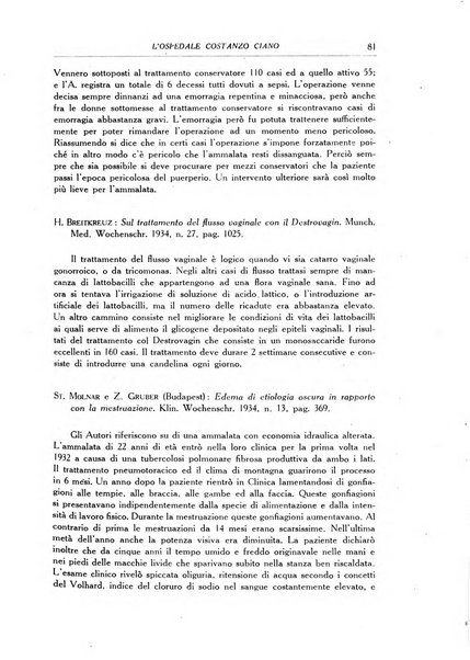 L'Ospedale Costanzo Ciano organo della vita ospedaliera