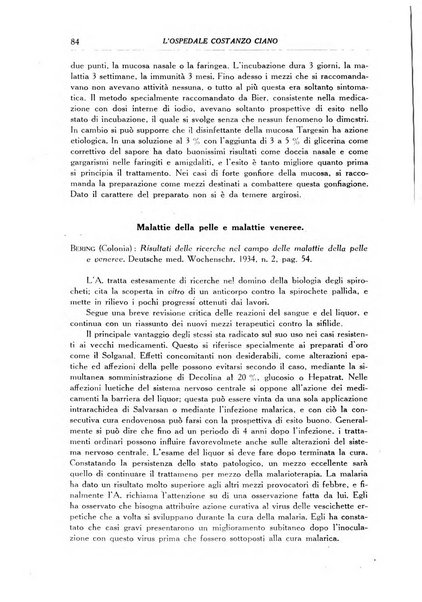 L'Ospedale Costanzo Ciano organo della vita ospedaliera