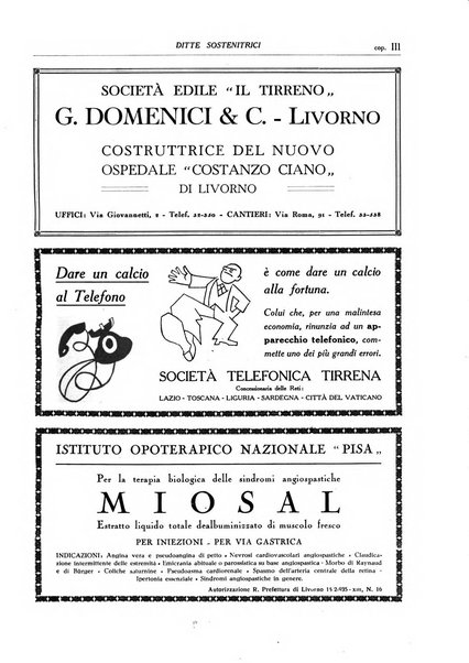 L'Ospedale Costanzo Ciano organo della vita ospedaliera