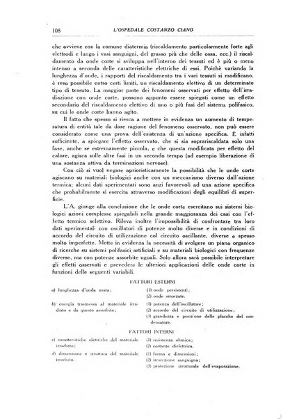 L'Ospedale Costanzo Ciano organo della vita ospedaliera