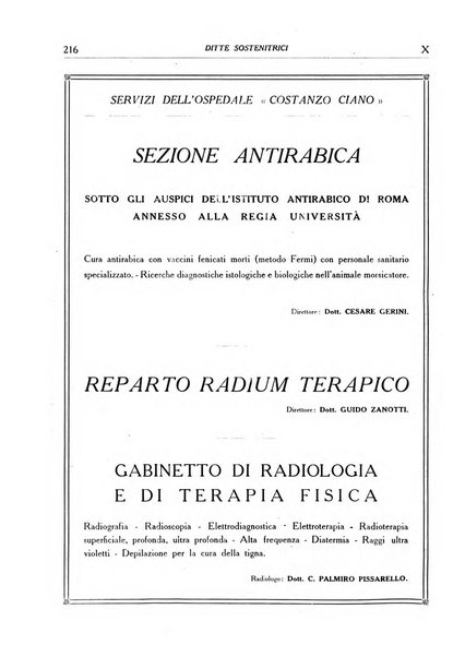 L'Ospedale Costanzo Ciano organo della vita ospedaliera