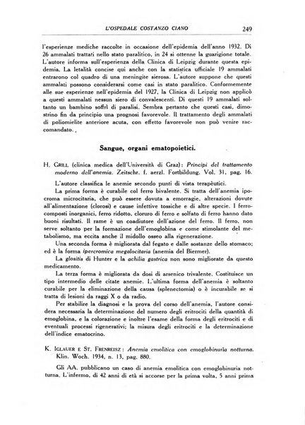 L'Ospedale Costanzo Ciano organo della vita ospedaliera