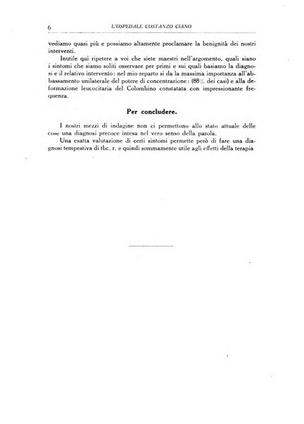 L'Ospedale Costanzo Ciano organo della vita ospedaliera