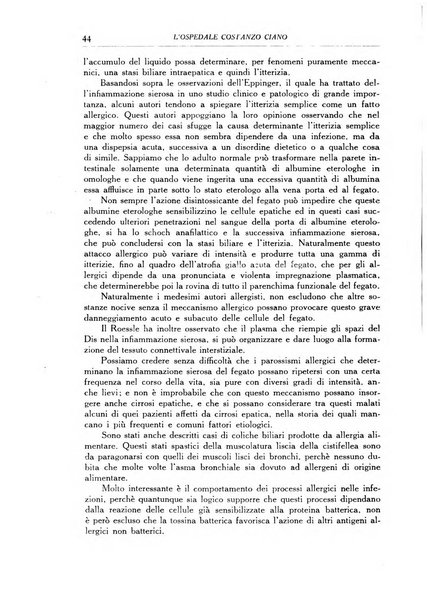 L'Ospedale Costanzo Ciano organo della vita ospedaliera