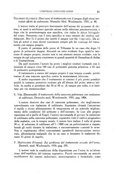 L'Ospedale Costanzo Ciano organo della vita ospedaliera