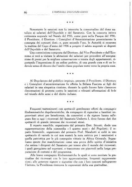 L'Ospedale Costanzo Ciano organo della vita ospedaliera