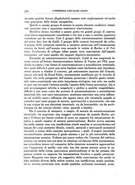 L'Ospedale Costanzo Ciano organo della vita ospedaliera