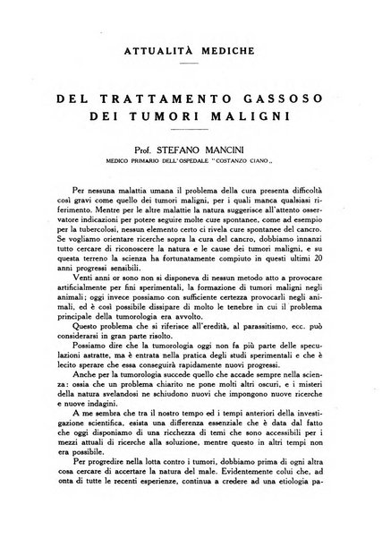 L'Ospedale Costanzo Ciano organo della vita ospedaliera