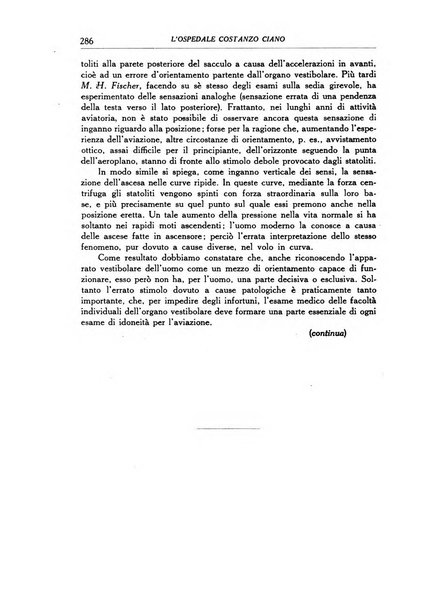 L'Ospedale Costanzo Ciano organo della vita ospedaliera