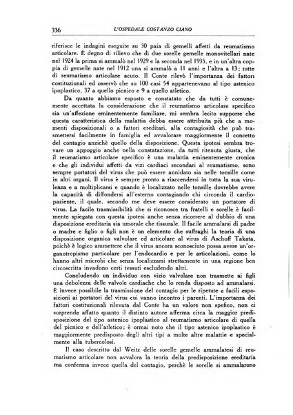 L'Ospedale Costanzo Ciano organo della vita ospedaliera