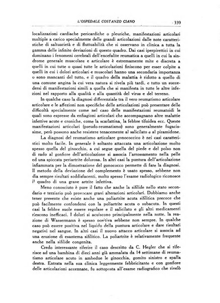 L'Ospedale Costanzo Ciano organo della vita ospedaliera