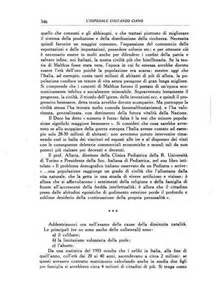 L'Ospedale Costanzo Ciano organo della vita ospedaliera