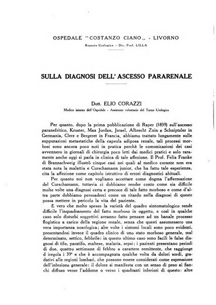 L'Ospedale Costanzo Ciano organo della vita ospedaliera