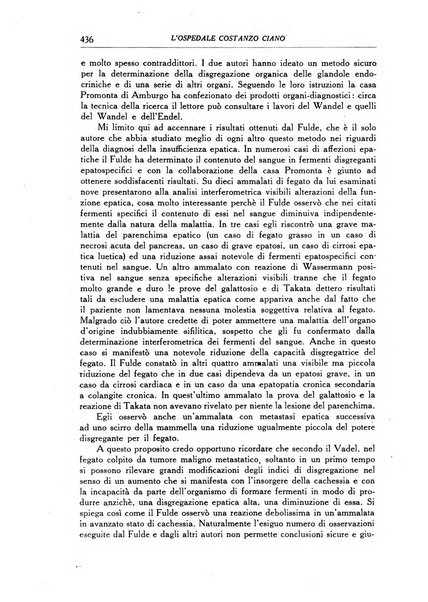 L'Ospedale Costanzo Ciano organo della vita ospedaliera