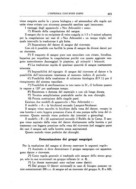 L'Ospedale Costanzo Ciano organo della vita ospedaliera