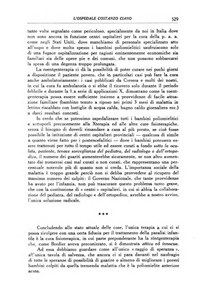 L'Ospedale Costanzo Ciano organo della vita ospedaliera