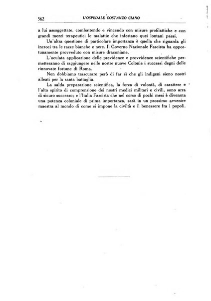 L'Ospedale Costanzo Ciano organo della vita ospedaliera