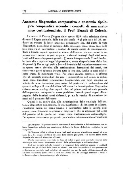 L'Ospedale Costanzo Ciano organo della vita ospedaliera