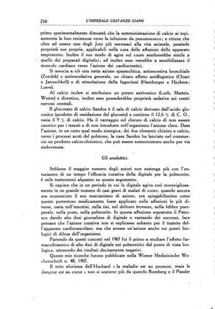 L'Ospedale Costanzo Ciano organo della vita ospedaliera