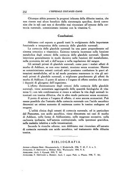 L'Ospedale Costanzo Ciano organo della vita ospedaliera