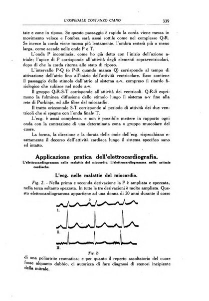 L'Ospedale Costanzo Ciano organo della vita ospedaliera