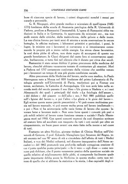 L'Ospedale Costanzo Ciano organo della vita ospedaliera