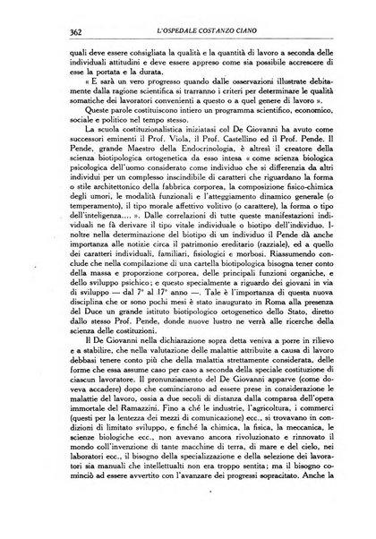 L'Ospedale Costanzo Ciano organo della vita ospedaliera