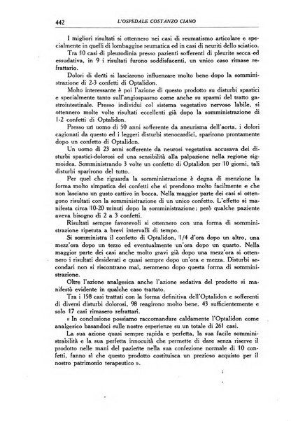 L'Ospedale Costanzo Ciano organo della vita ospedaliera