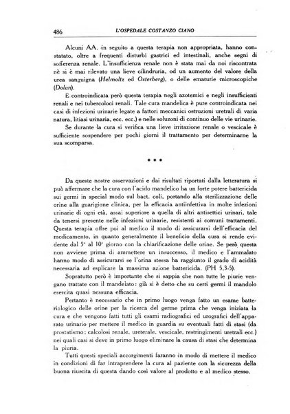 L'Ospedale Costanzo Ciano organo della vita ospedaliera