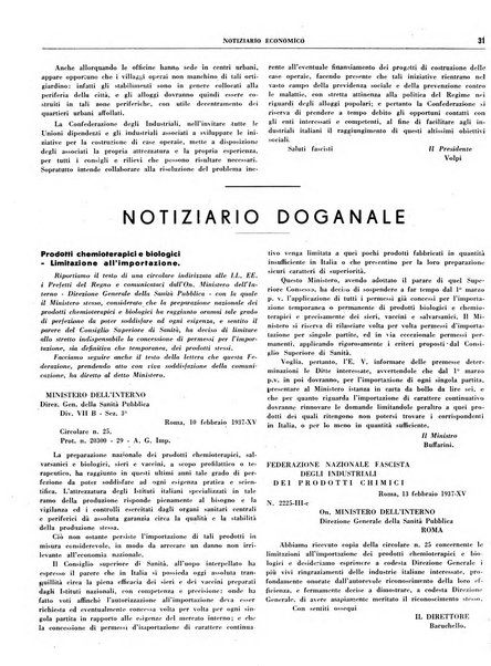 Notiziario economico della Federazione nazionale fascista degli industriali dei prodotti chimici e de la chimica e l'industria