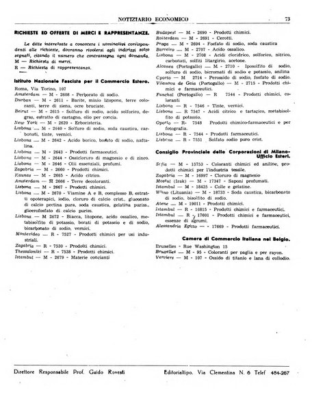 Notiziario economico della Federazione nazionale fascista degli industriali dei prodotti chimici e de la chimica e l'industria