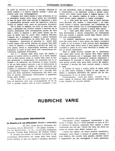 Notiziario economico della Federazione nazionale fascista degli industriali dei prodotti chimici e de la chimica e l'industria