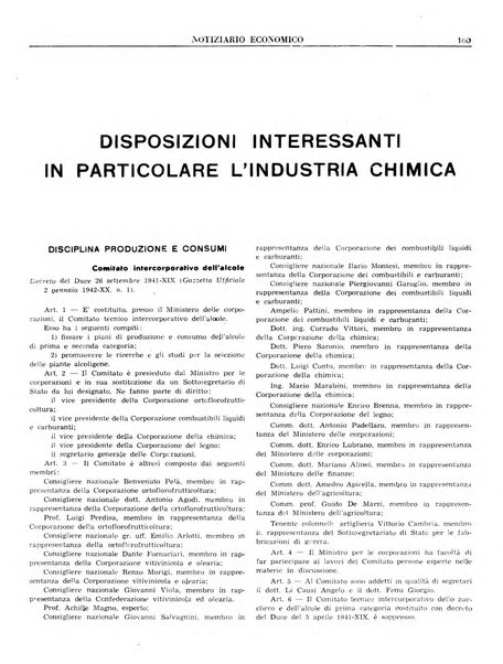 Notiziario economico della Federazione nazionale fascista degli industriali dei prodotti chimici e de la chimica e l'industria