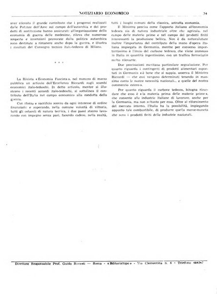 Notiziario economico della Federazione nazionale fascista degli industriali dei prodotti chimici e de la chimica e l'industria